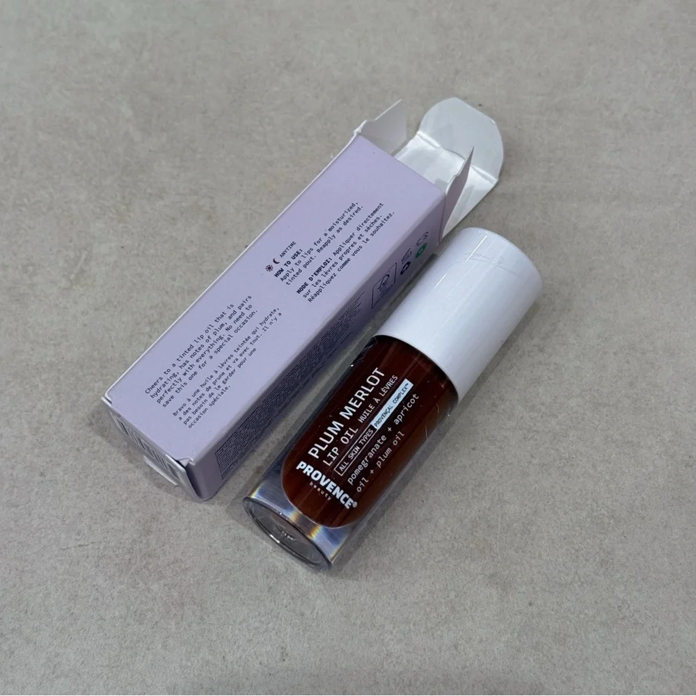 Provence Beauty Plum Merlot Lip Oil Hydrating Gloss Treatment
